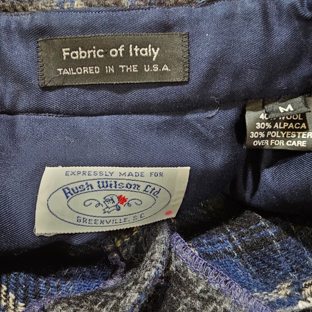 Men's Rush Wilson Ltd Wool/Alpaca Blend Plaid Shirt Jacket Size M Made in USA - Picture 5 of 9